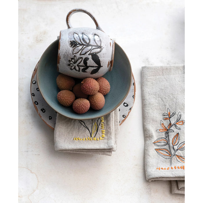 Hand Embroidered Cotton Napkins