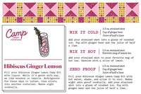 Hibiscus Ginger Lemon Camp Craft Cocktail