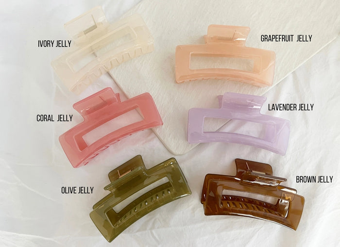 Jumbo Jelly Hair Clips
