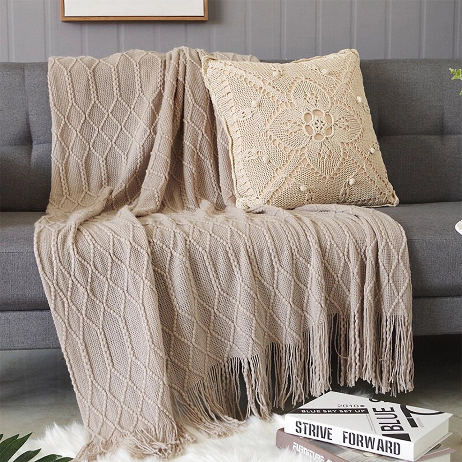 Khaki Throw Blanket