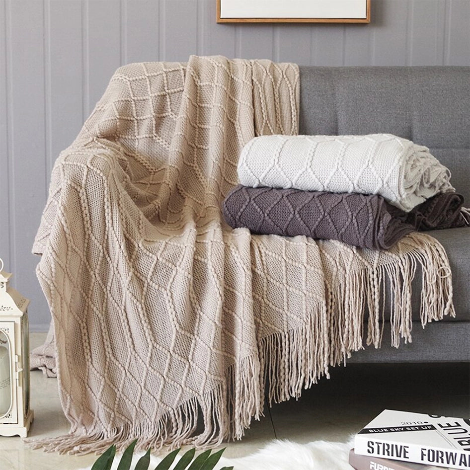Khaki Throw Blanket