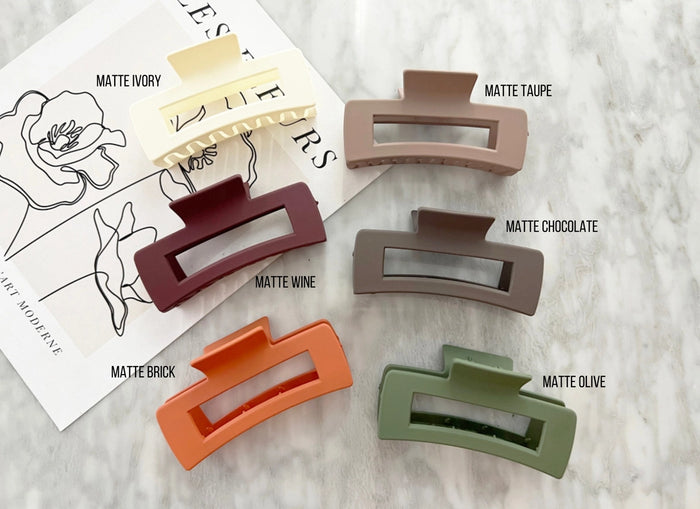 Jumbo Matte Hair Clips