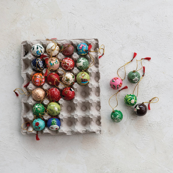 Mini Paper Mache Ornaments