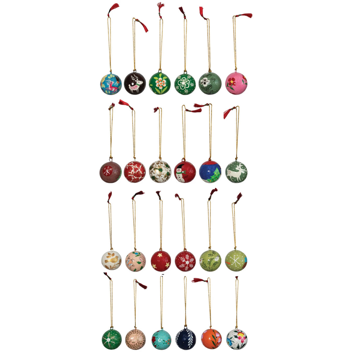 Mini Paper Mache Ornaments