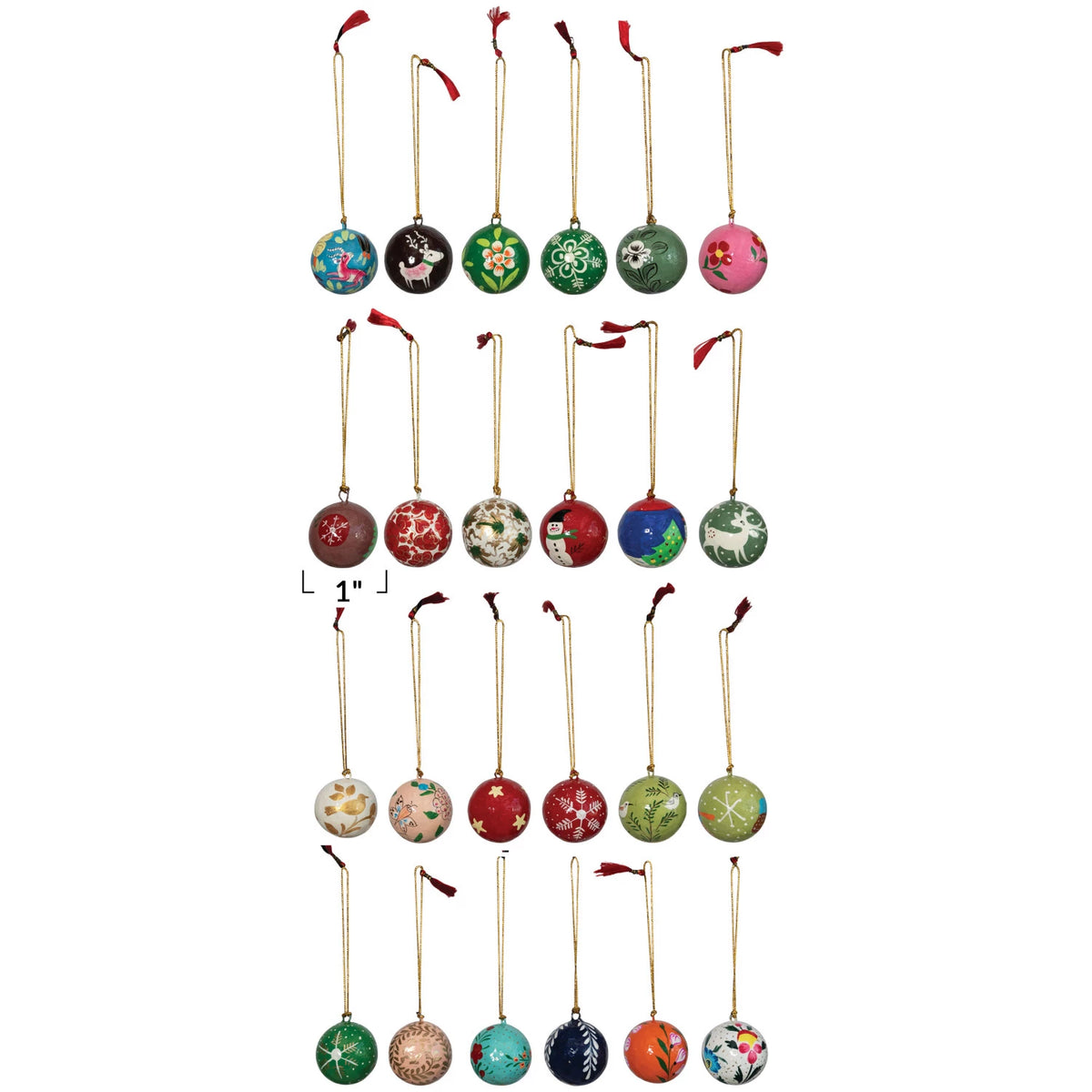 Mini Paper Mache Ornaments