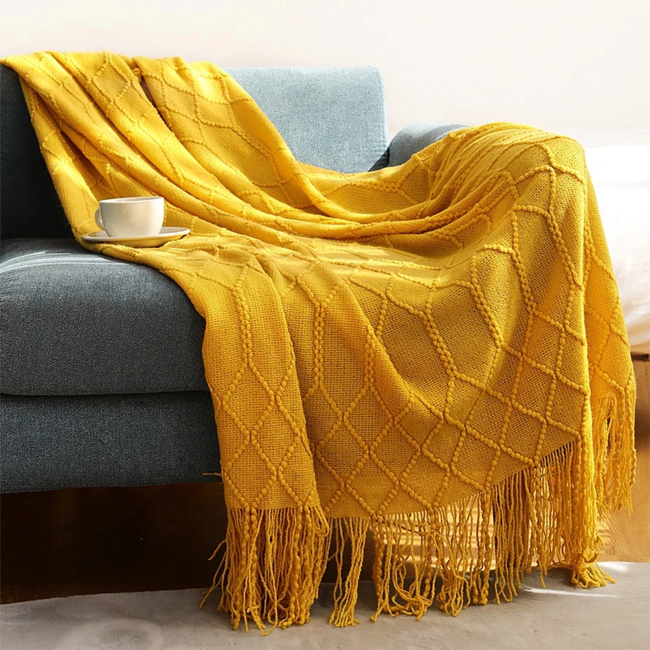 Mustard Throw Blanket