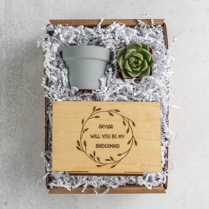 Greenery Bridesmaid Proposal Gift Box