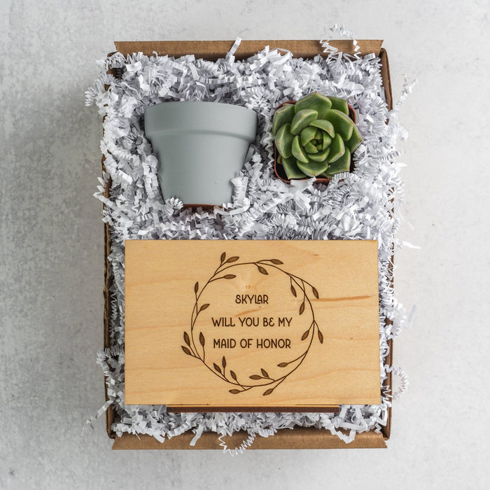 Greenery Bridesmaid Proposal Gift Box