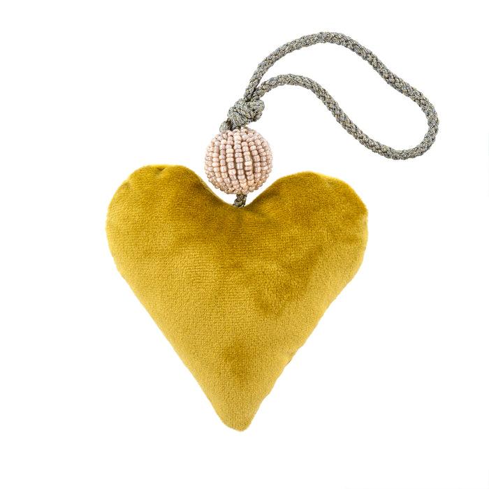 Green Velvet Heart Ornament 