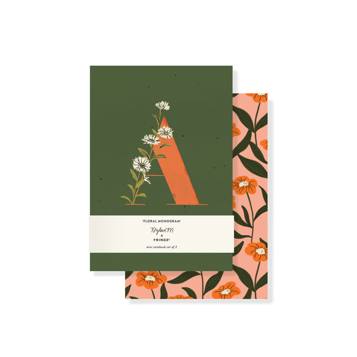 Monogram Floral Notebooks