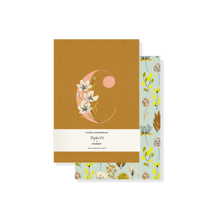 Monogram Floral Notebooks