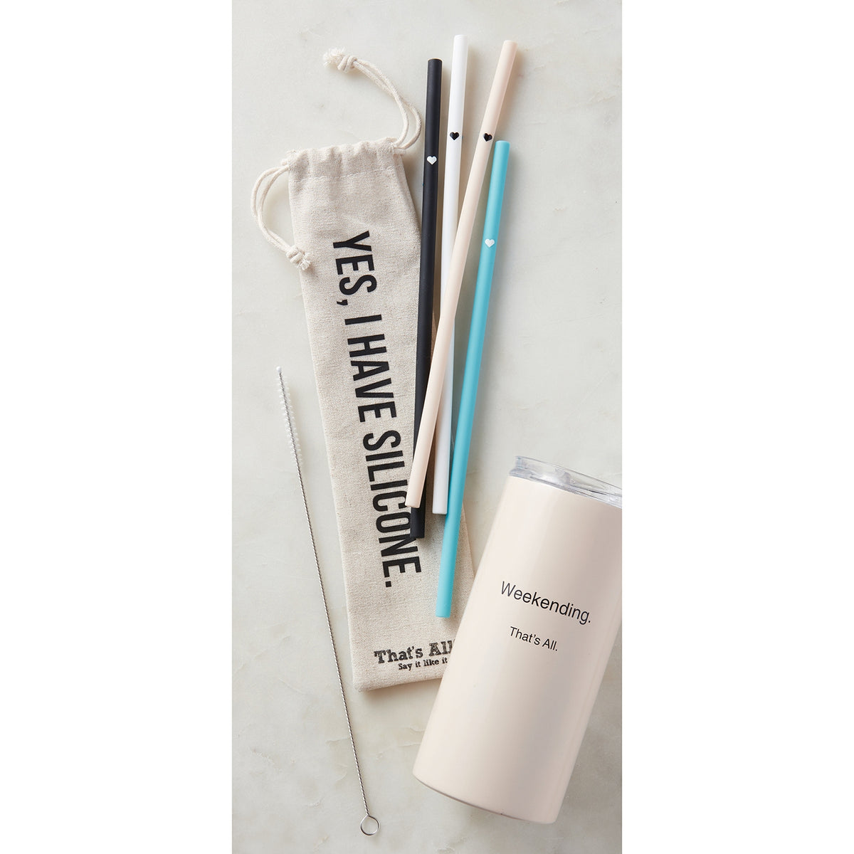 That's All® Silicone Straw Set