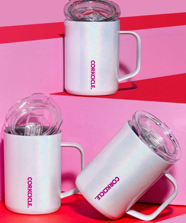 16 oz Coffee Mug in White Rose from Corkcicle, Insulated Travel Mug