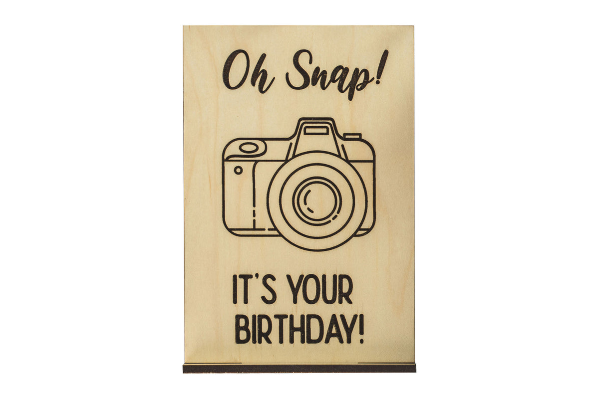 Oh Snap! Wood Card