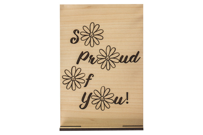 So Proud of You Wood Card
