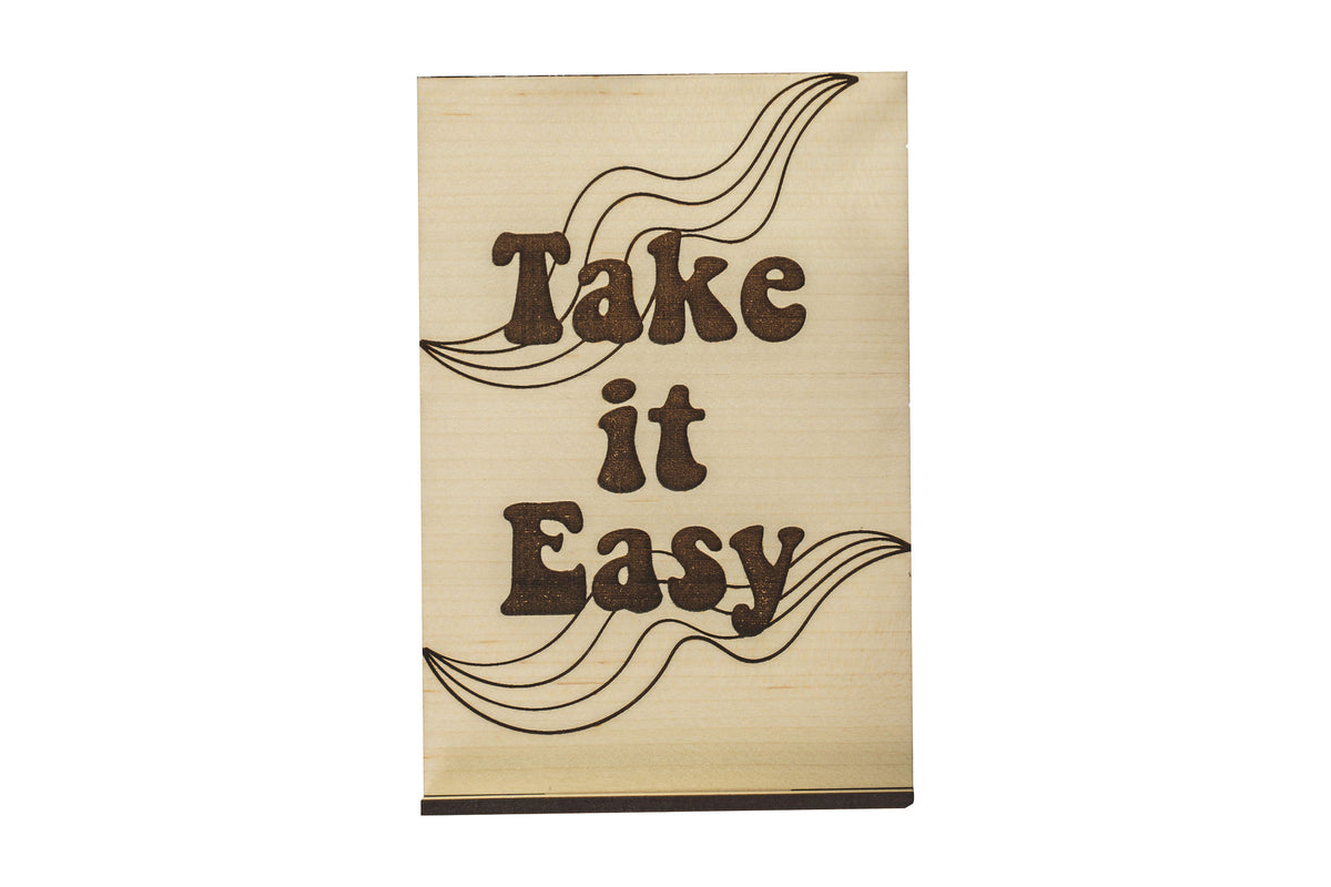 Take It Easy Wood Card