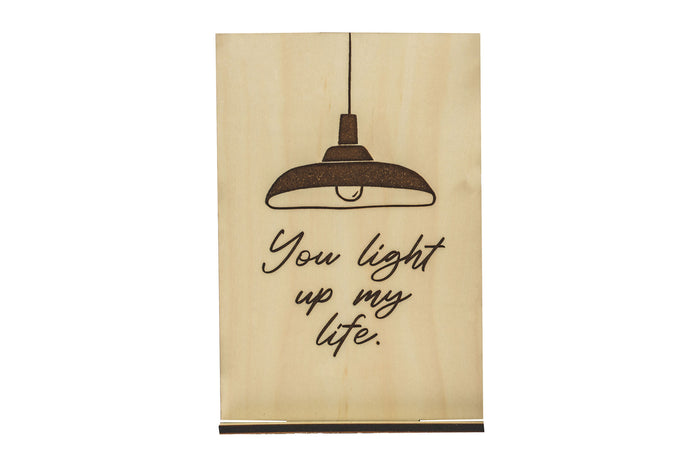 Light Up My Life Wood Card
