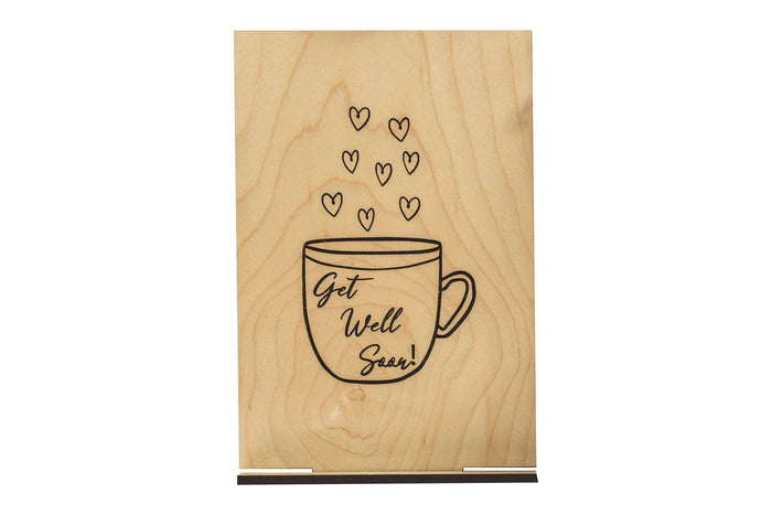 Get Well Soon Wood Card
