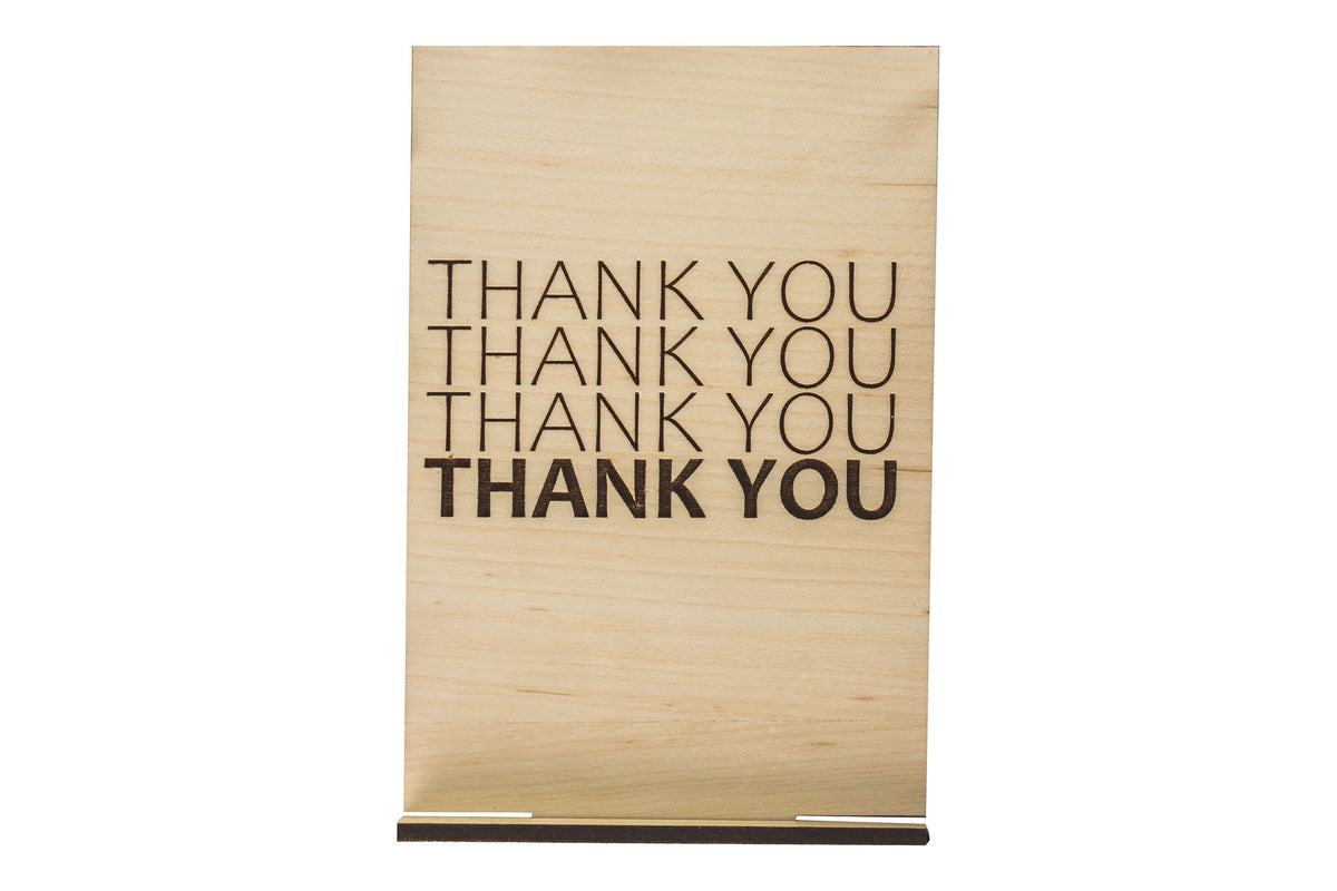 Thank You Bold Wood Card