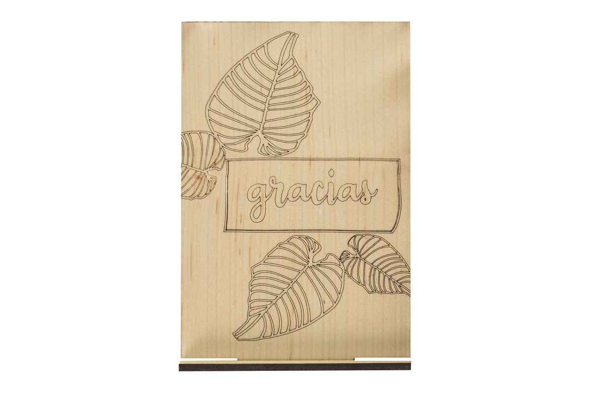 Gracias Wood Card