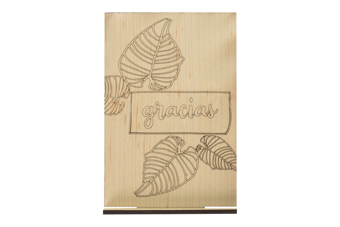 Gracias Wood Card