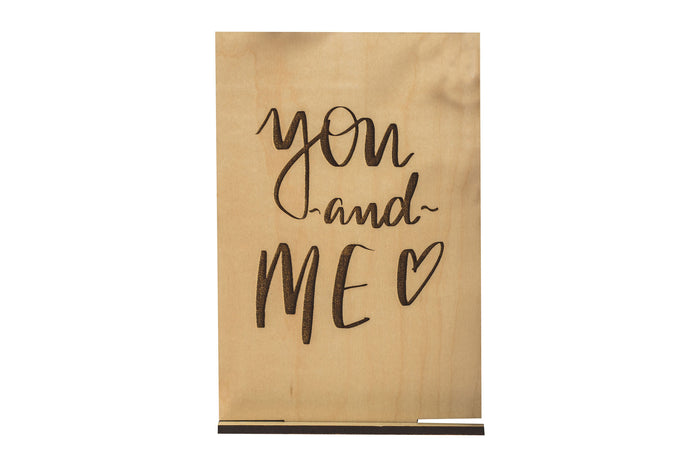 You & Me Wood Card