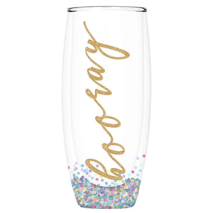 Hooray Champagne Glass