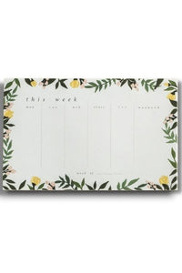 Floral Weekly Planner Notepad