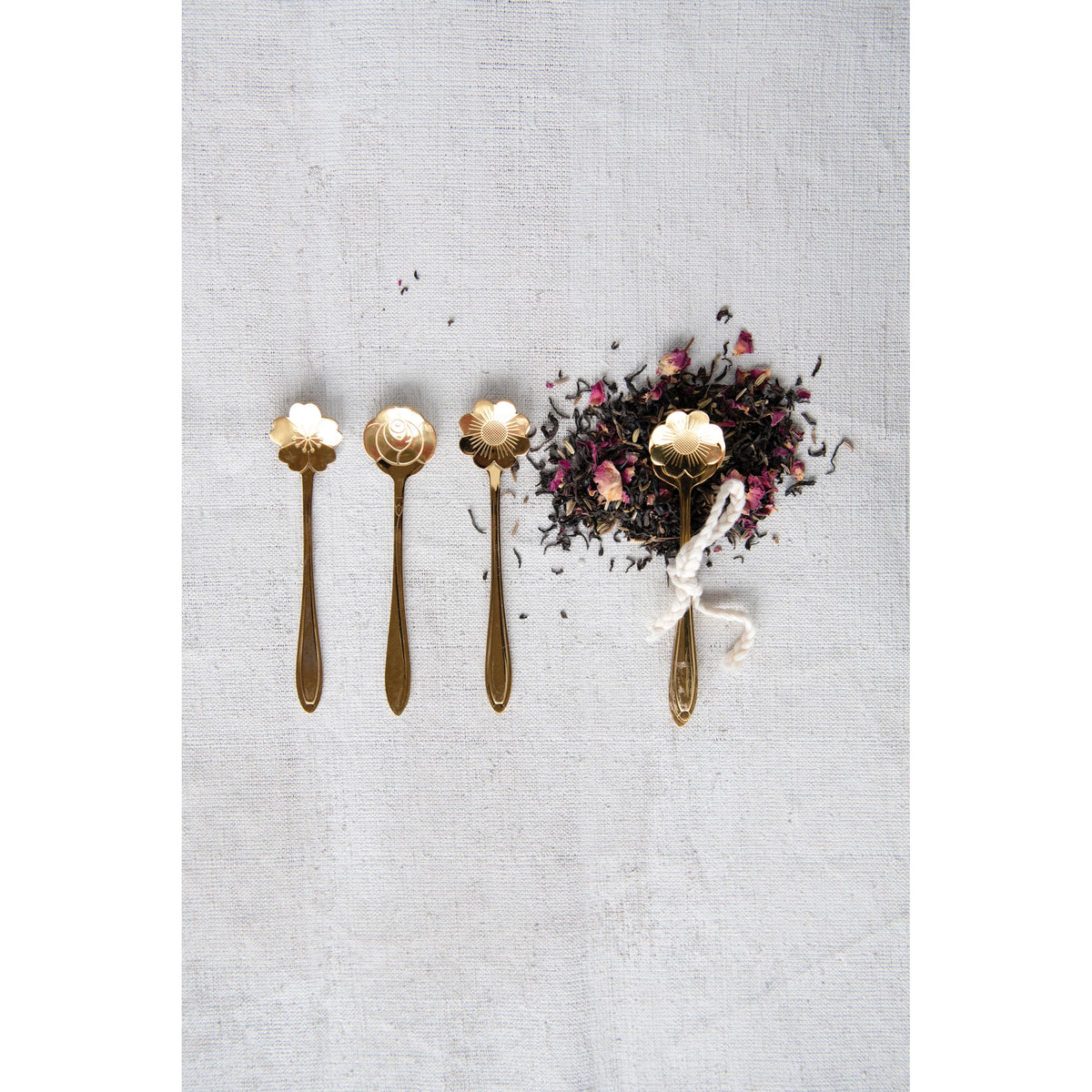 Steel Flower Spoons