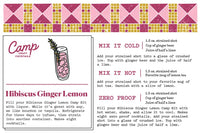 Hibiscus Ginger Lemon Camp Craft Cocktail