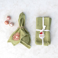 Holiday Icon Embroidered Napkins