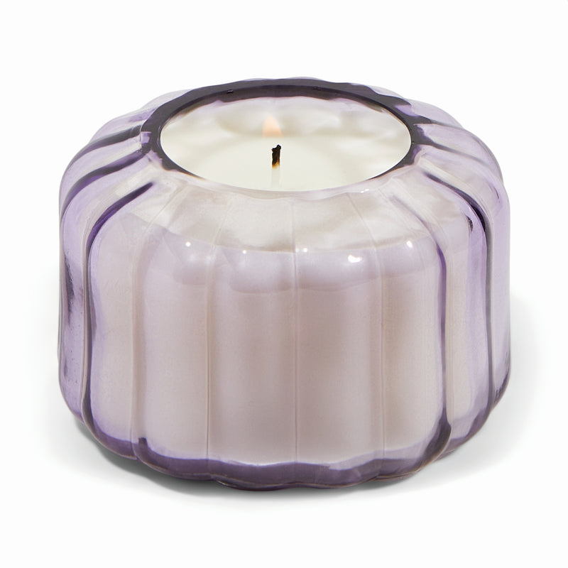 Salted Iris Ripple Glass Candle