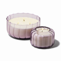 Salted Iris Ripple Glass Candle