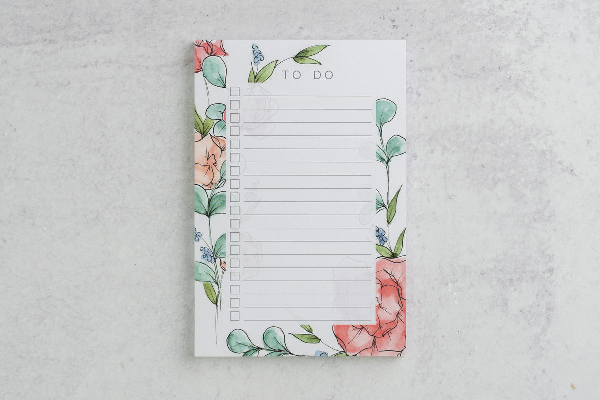 Floral Print Notepad