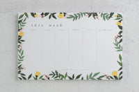 Floral Weekly Planner Notepad