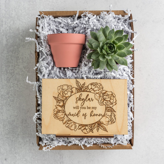 Floral Bridesmaid Proposal Gift Box
