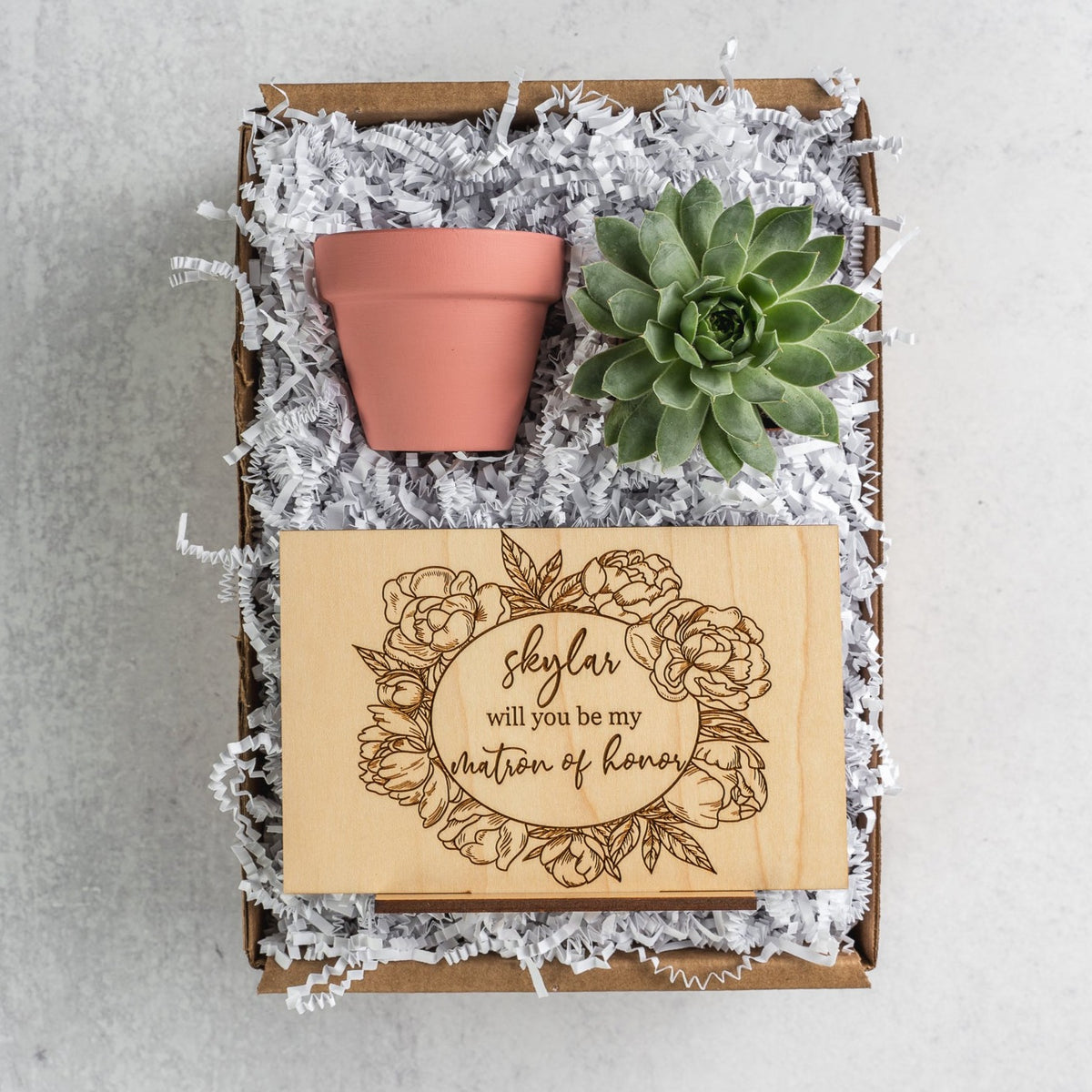 Floral Bridesmaid Proposal Gift Box