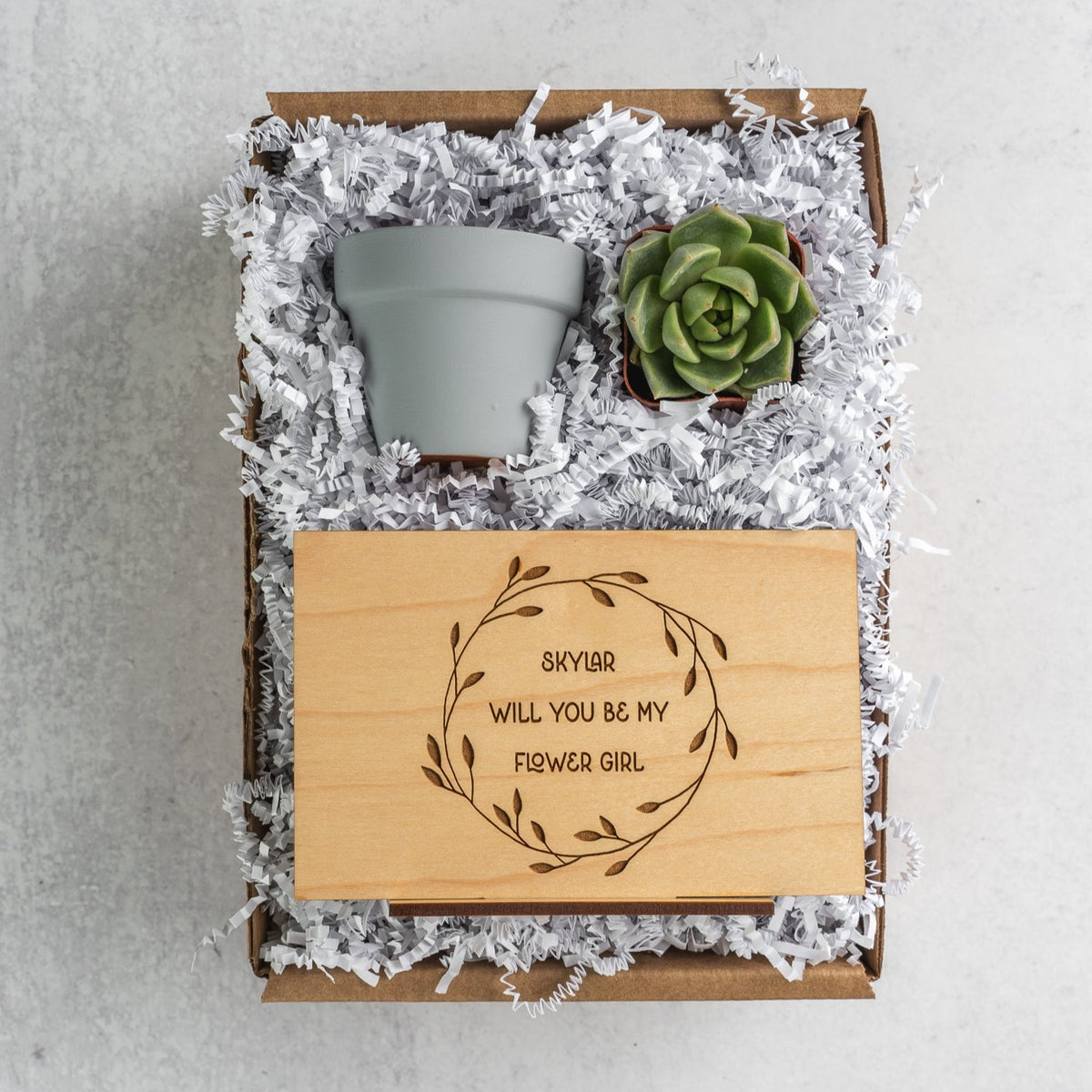 Greenery Bridesmaid Proposal Gift Box