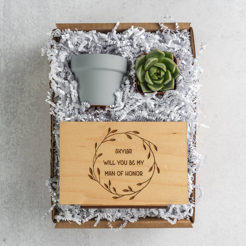 Greenery Bridesmaid Proposal Gift Box
