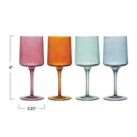 Colored Stemmed Wine Glasses