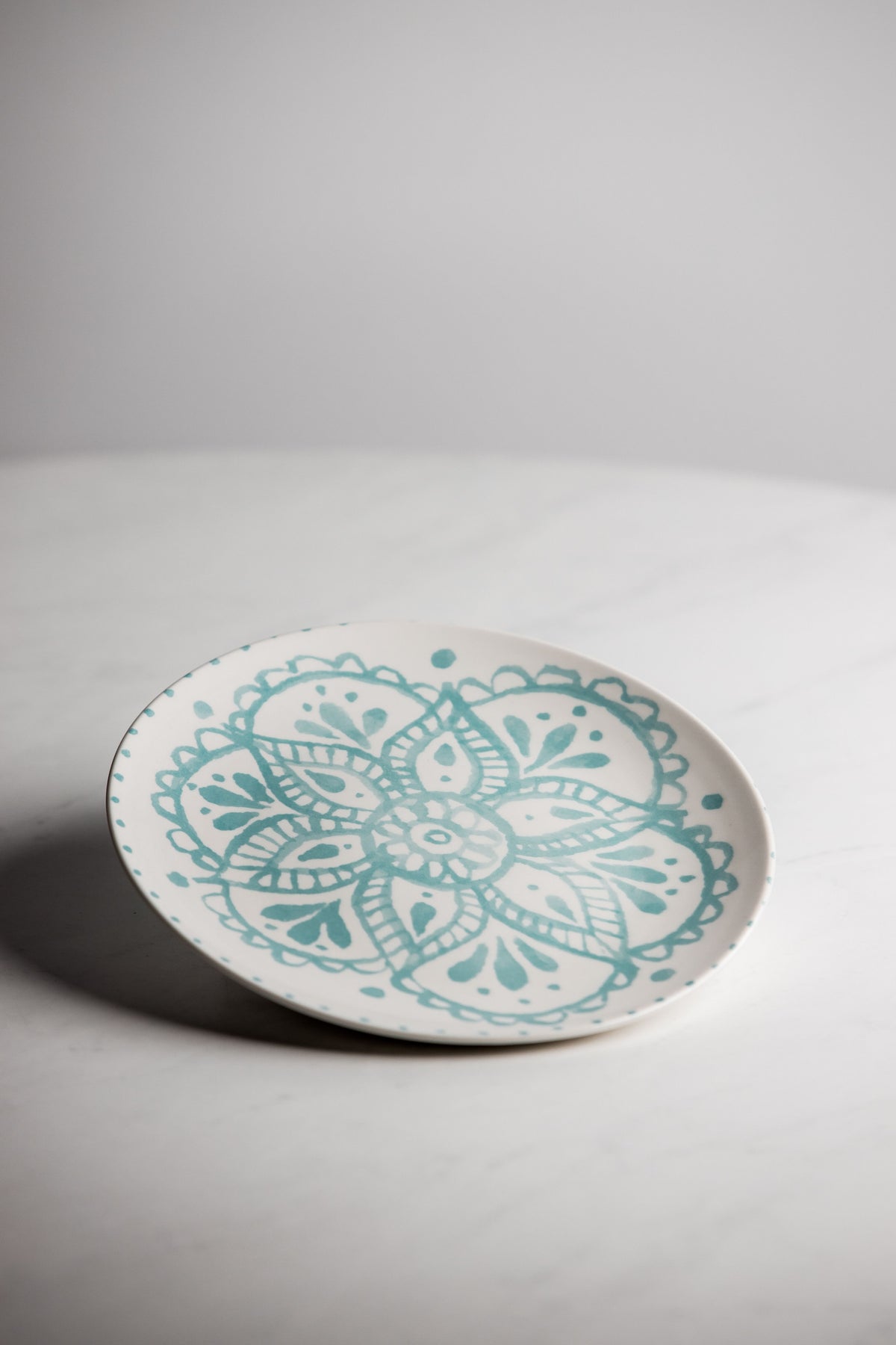 Decorative Blue Stoneware Plate