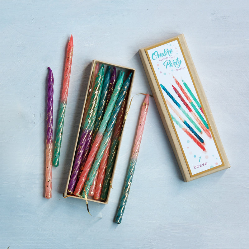 Ombre Birthday Party Candles 