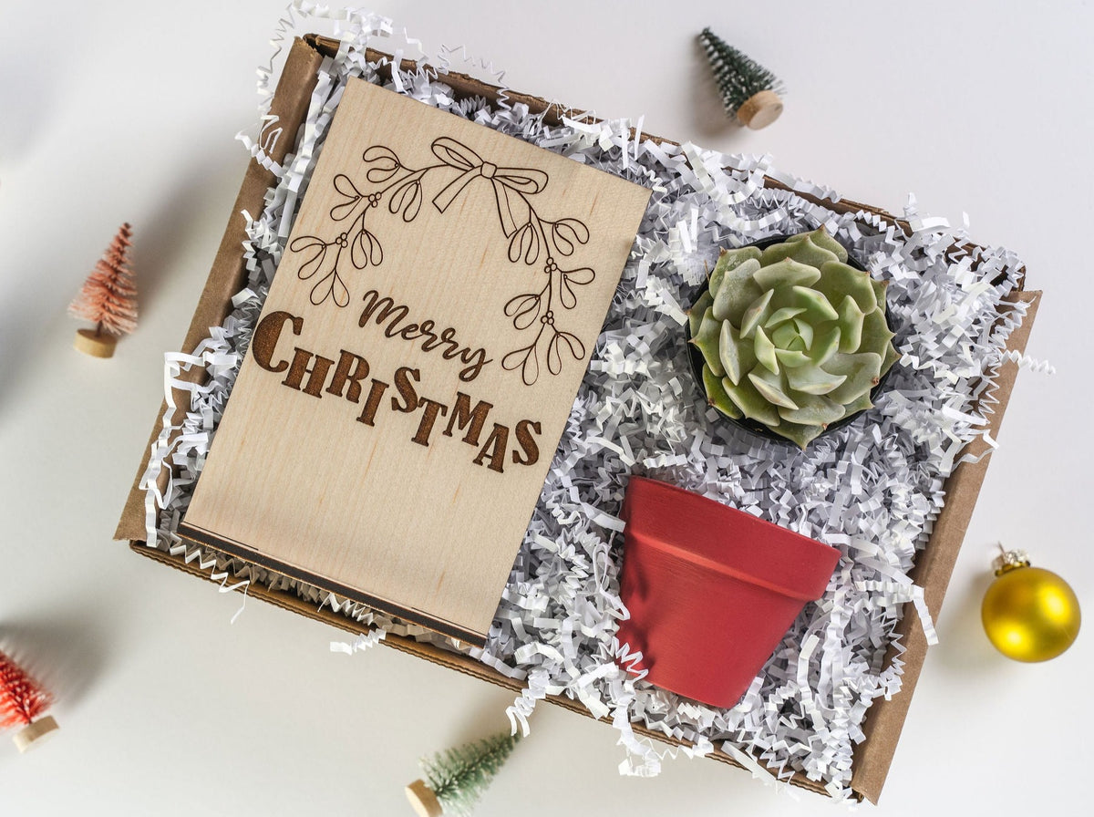 Merry Christmas Mistletoe Gift Box