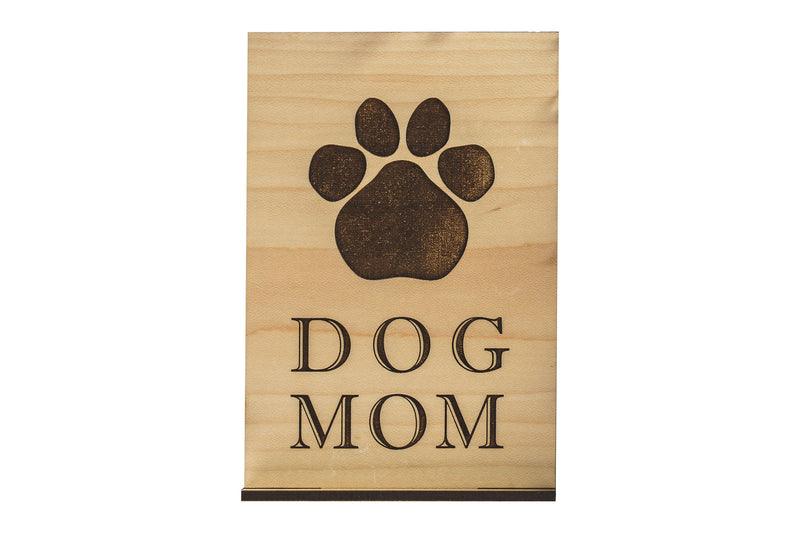 Dog Mom Wood Card