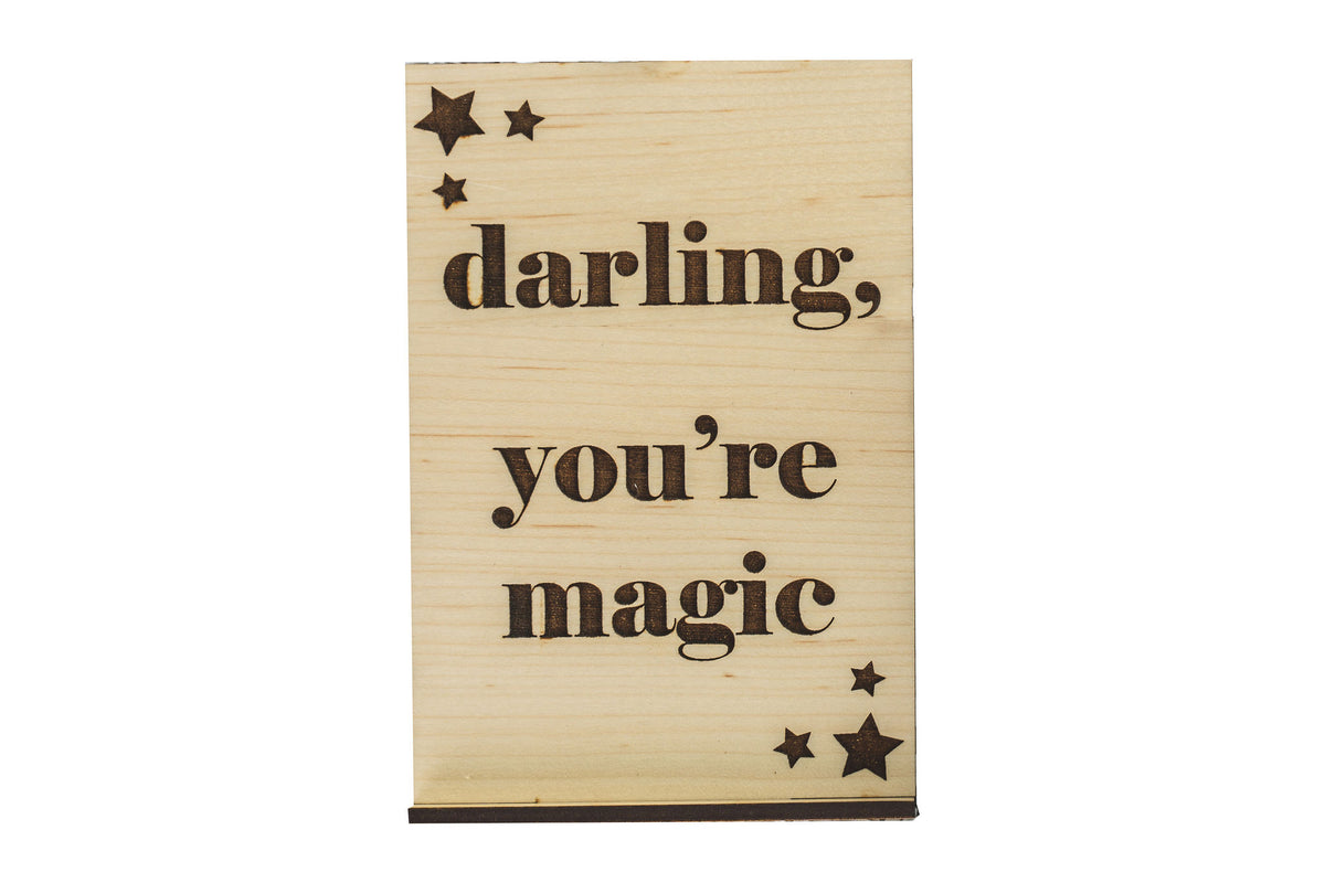 Darling, You're Magic Wood Card