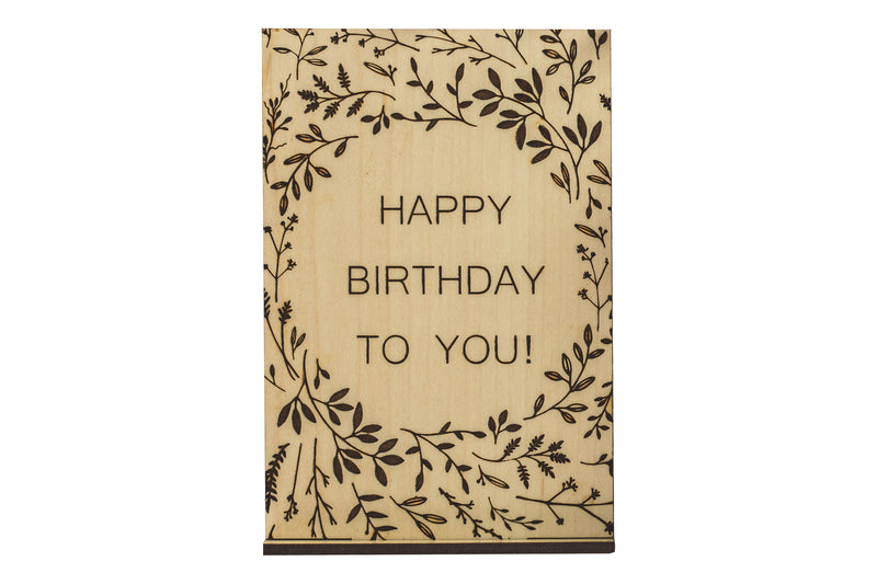Happy Birthday To You Wooden Card