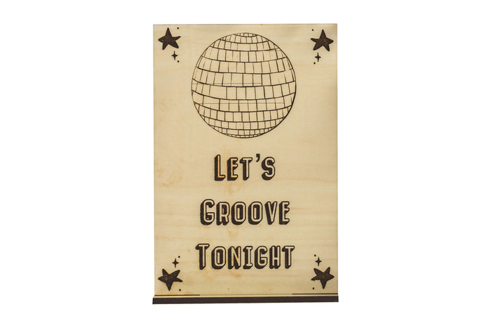 Let's Groove Wood Card