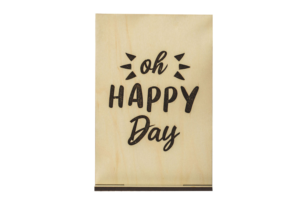 Oh Happy Day Wood Card