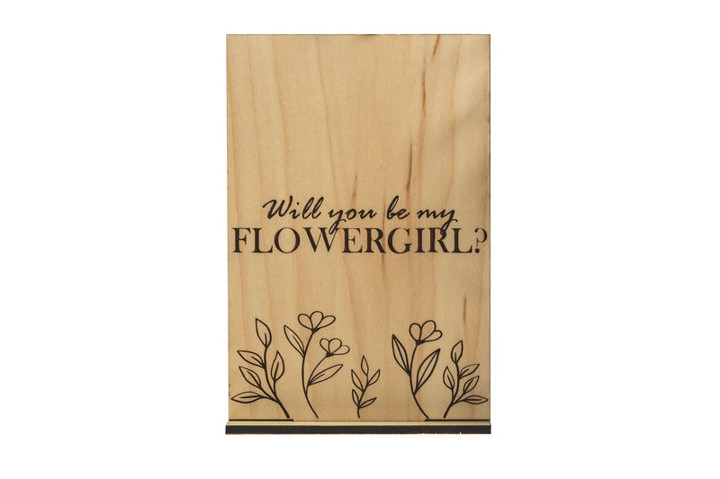 Flowergirl Wood Card
