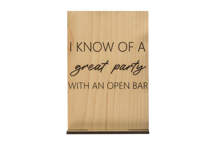 Great Party Wood Card